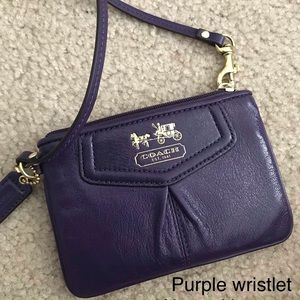 Coach purple wristlet - new without tags